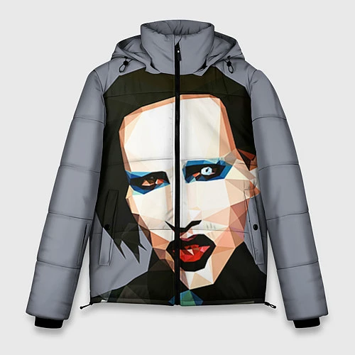 Мужская зимняя куртка Mаrilyn Manson Art / 3D-Черный – фото 1