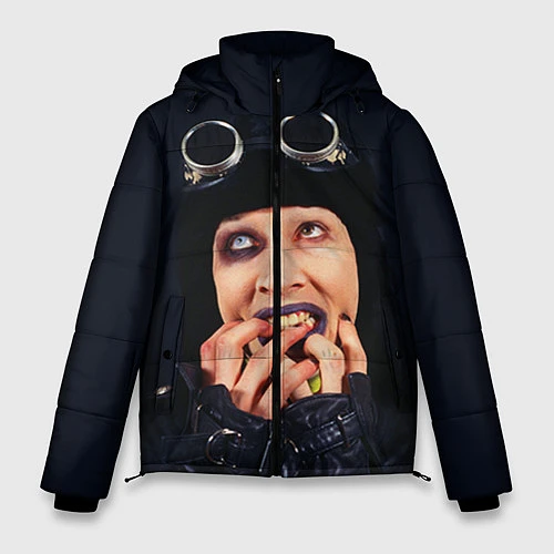 Мужская зимняя куртка Mаrilyn Manson: Biker / 3D-Черный – фото 1