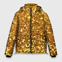 Куртка зимняя мужская Золотое мерцание, цвет: 3D-черный