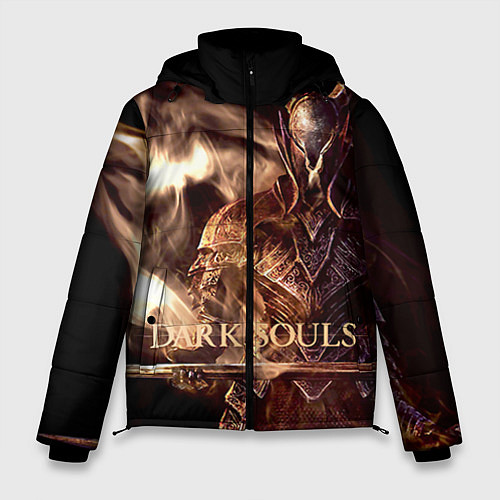 Мужская зимняя куртка Dark Souls / 3D-Черный – фото 1