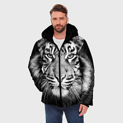 Куртка зимняя мужская Красавец тигр, цвет: 3D-черный — фото 2