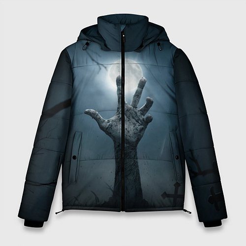 Мужская зимняя куртка Рука зомби / 3D-Черный – фото 1