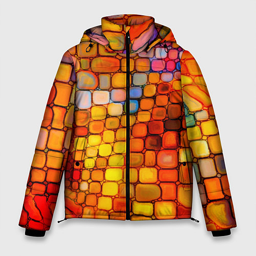 Мужская зимняя куртка Текстуры / 3D-Черный – фото 1