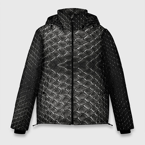 Мужская зимняя куртка Черная кожа / 3D-Черный – фото 1