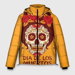 Куртка зимняя мужская Мексиканский череп, цвет: 3D-черный