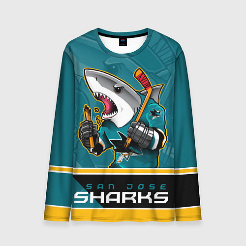 Мужской лонгслив San Jose Sharks / 3D-принт – фото 1