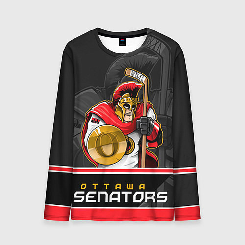 Мужской лонгслив Ottawa Senators / 3D-принт – фото 1