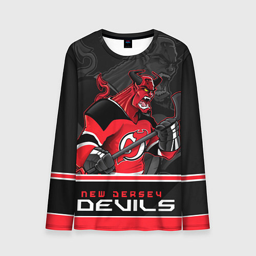 Мужской лонгслив New Jersey Devils / 3D-принт – фото 1