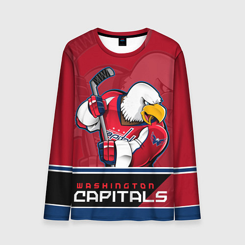 Мужской лонгслив Washington Capitals / 3D-принт – фото 1