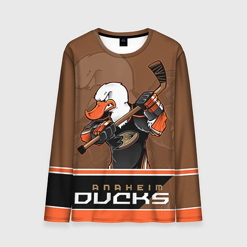 Мужской лонгслив Anaheim Ducks / 3D-принт – фото 1