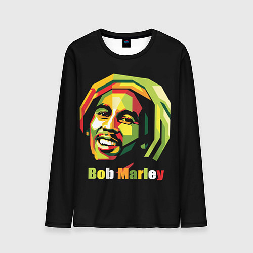 Мужской лонгслив Bob Marley Smile / 3D-принт – фото 1