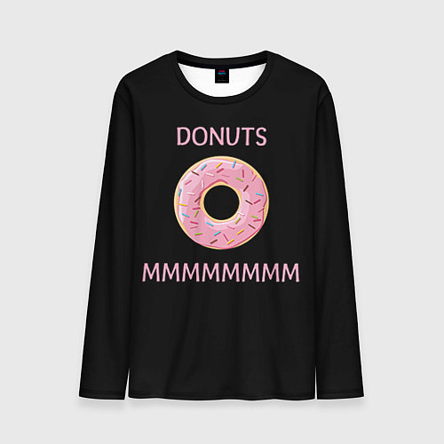 Мужской лонгслив Donuts / 3D-принт – фото 1