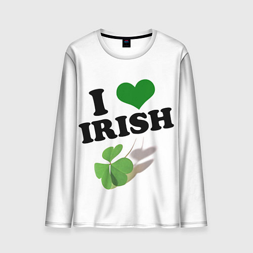 Мужской лонгслив Ireland, I love Irish / 3D-принт – фото 1