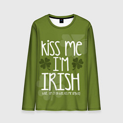 Мужской лонгслив Kiss me - Im Irish