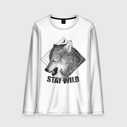 Мужской лонгслив Stay Wild / 3D-принт – фото 1