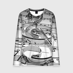 Лонгслив мужской Скрипичный ключ, цвет: 3D-принт