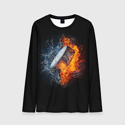 Лонгслив мужской Шайба: противостояние, цвет: 3D-принт