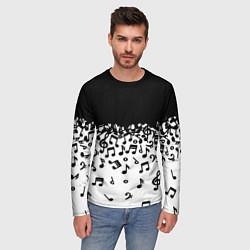 Лонгслив мужской Поглощение музыкой, цвет: 3D-принт — фото 2