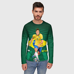 Лонгслив мужской Neymar Brazilian, цвет: 3D-принт — фото 2