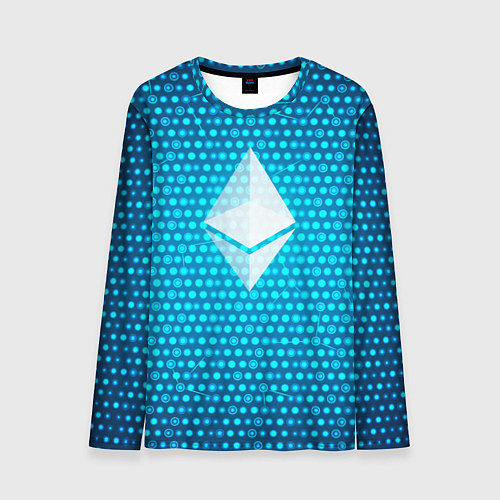 Мужской лонгслив Blue Ethereum / 3D-принт – фото 1