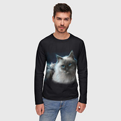 Лонгслив мужской Кошка и мышка, цвет: 3D-принт — фото 2