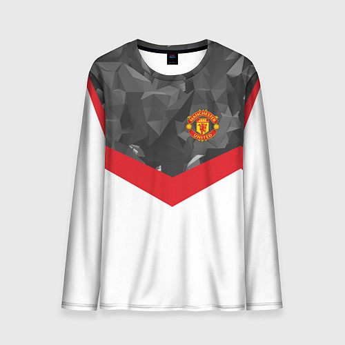 Мужской лонгслив Man United FC: Grey Polygons / 3D-принт – фото 1