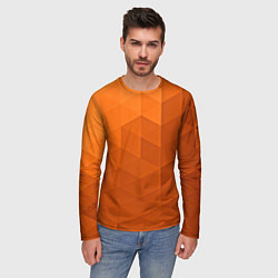 Лонгслив мужской Orange abstraction, цвет: 3D-принт — фото 2