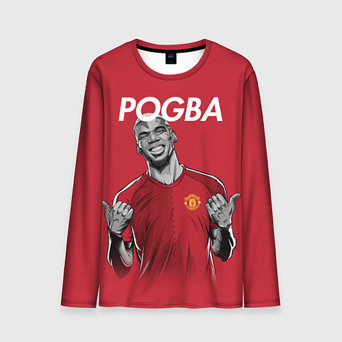 Мужской лонгслив FC MU: Pogba / 3D-принт – фото 1