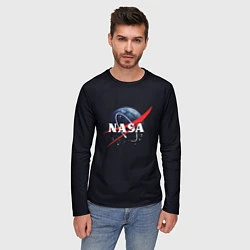 Лонгслив мужской NASA: Black Space, цвет: 3D-принт — фото 2