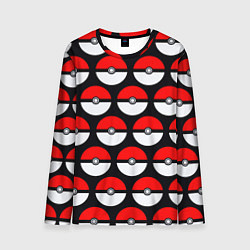 Лонгслив мужской Pokeball Pattern, цвет: 3D-принт