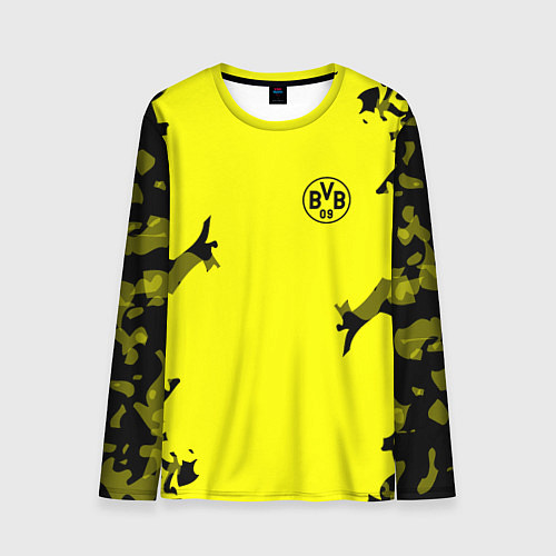 Мужской лонгслив FC Borussia Dortmund: Yellow Original / 3D-принт – фото 1