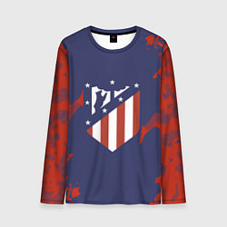 Лонгслив мужской FC Atletico Madrid: Blue & Red, цвет: 3D-принт