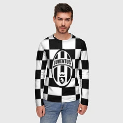 Лонгслив мужской FC Juventus: W&B Grid, цвет: 3D-принт — фото 2