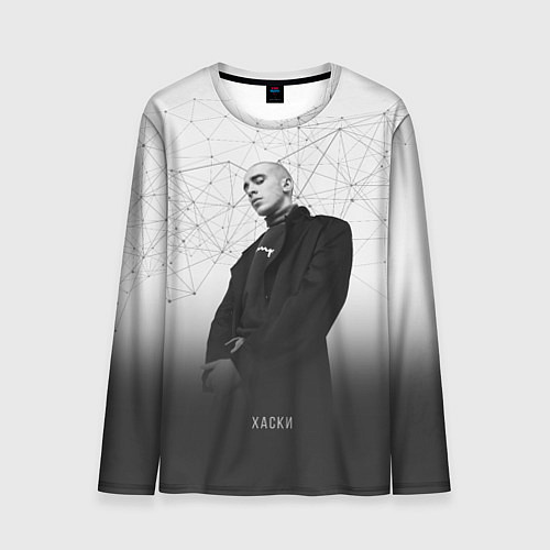 Мужской лонгслив Хаски: Геометрия / 3D-принт – фото 1