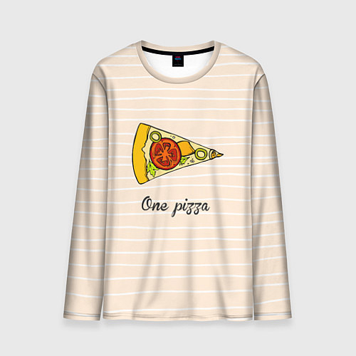 Мужской лонгслив One Love - One pizza / 3D-принт – фото 1