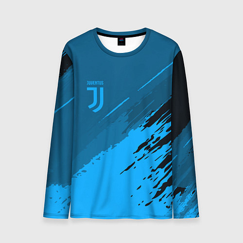 Мужской лонгслив FC Juventus: Blue Original / 3D-принт – фото 1