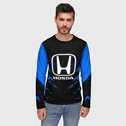 Лонгслив мужской Honda: Blue Anger, цвет: 3D-принт — фото 2