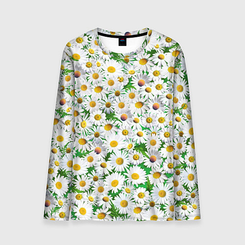 Мужской лонгслив Полевые ромашки / 3D-принт – фото 1