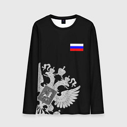Лонгслив мужской Russia: Black Collection, цвет: 3D-принт