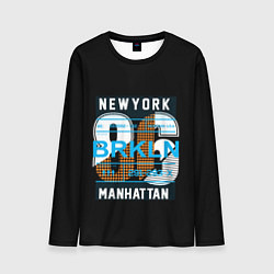 Лонгслив мужской New York: Manhattan 86, цвет: 3D-принт