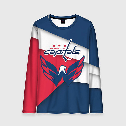 Мужской лонгслив Washington Capitals / 3D-принт – фото 1