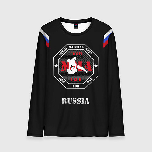 Мужской лонгслив MMA Russia / 3D-принт – фото 1