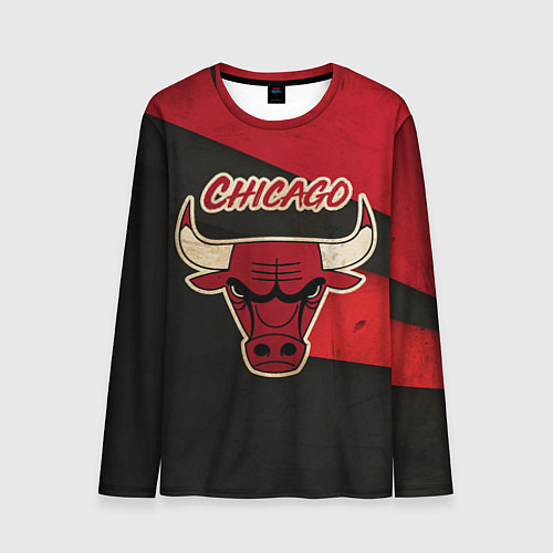 Мужской лонгслив Chicago Bulls: Old Style / 3D-принт – фото 1