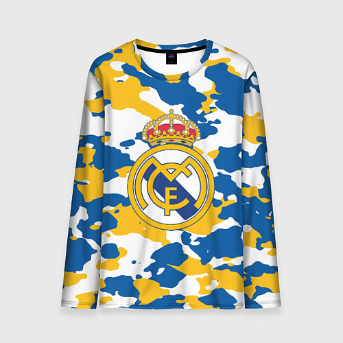 Мужской лонгслив Real Madrid: Camo / 3D-принт – фото 1