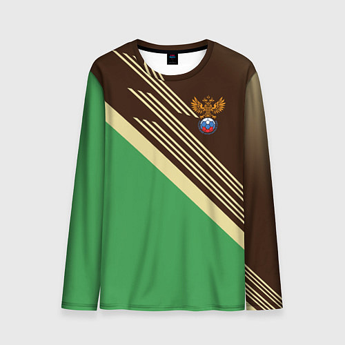 Мужской лонгслив Российский футбольный союз / 3D-принт – фото 1