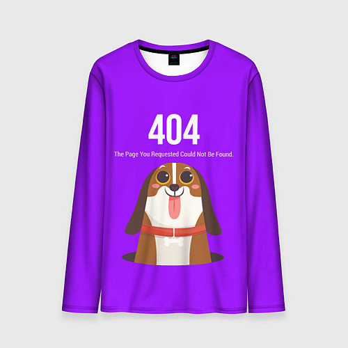 Мужской лонгслив Doggy: Error 404 / 3D-принт – фото 1