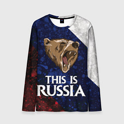 Лонгслив мужской Russia: Roaring Bear, цвет: 3D-принт