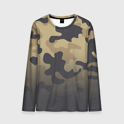 Мужской лонгслив Camouflage Khaki / 3D-принт – фото 1