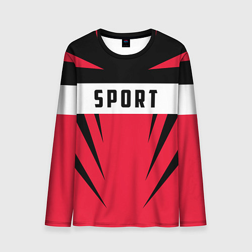 Мужской лонгслив Sport: Red Style / 3D-принт – фото 1
