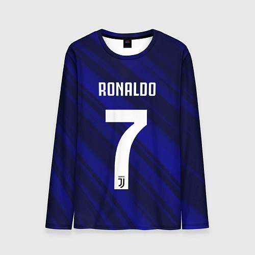 Мужской лонгслив Ronaldo 7: Blue Sport / 3D-принт – фото 1